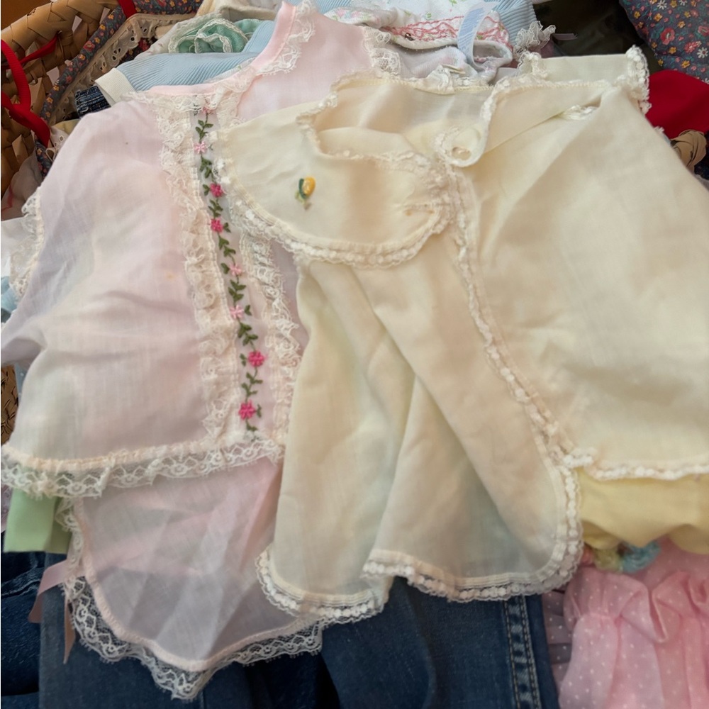 Vintage baby girl tops, rompers, etc. 13 pieces